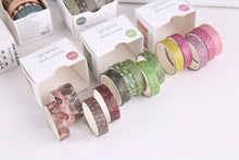 Load image into Gallery viewer, Cute_Basic_Washi_Tape_Set_Printed_Leaves_Patterns_Flowers_Kawaii_Artwork_10mm_30Rolls