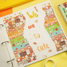Load image into Gallery viewer,    Cute_Animals_Washi_Tape_Set_Gold_Foil_Silver_Pet_Kawaii_Artwork_15mm_20Rolls