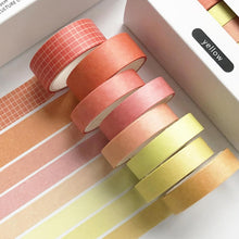 Load image into Gallery viewer, Basic Grid 8 Rolls Washi Tape - Yellow