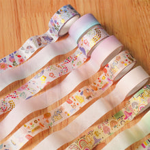 Load image into Gallery viewer,        Animals_Washi_Tape_Set_Solid_Colors_Gold_Foil_15mm_12Rolls