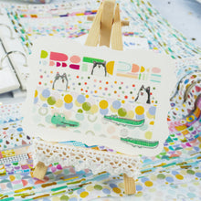 Load image into Gallery viewer,      Basic_Washi_Tape_Set_Children_Colors_Gold_Foil_15mm_12Rolls