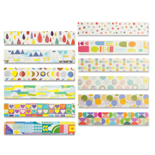 Load image into Gallery viewer,      Basic_Washi_Tape_Set_Children_Colors_Gold_Foil_15mm_12Rolls