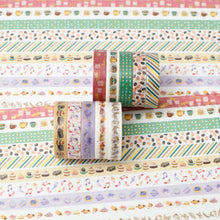 Load image into Gallery viewer,      Coffee_Dessert_Washi_Tape_Set_Skinny_Foil_8mm_10Rolls