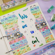 Load image into Gallery viewer,    Cute_Animals_Washi_Tape_Set_Gold_Foil_Silver_Pet_Kawaii_Artwork_15mm_20Rolls