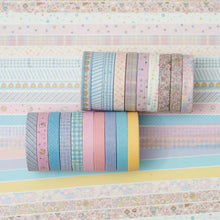 Load image into Gallery viewer, Cute_Washi_Tape_Set_Skinny_Basic_Patterns_Thin_Kawaii_Sticky_Tapes_Artwork_10mm_20Rolls