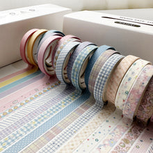 Load image into Gallery viewer, Cute_Washi_Tape_Set_Skinny_Basic_Patterns_Thin_Kawaii_Sticky_Tapes_Artwork_10mm_20Rolls