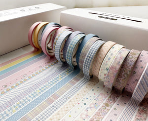 Cute_Washi_Tape_Set_Skinny_Basic_Patterns_Thin_Kawaii_Sticky_Tapes_Artwork_10mm_20Rolls