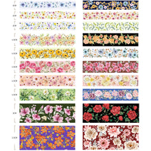 Load image into Gallery viewer,    FLowers_Washi_Tape_Set_Printed_Floral_Patterns_Gold_Foil_Plant_Garden_Artwork_15mm_20Rolls