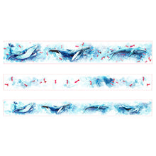 Load image into Gallery viewer, Fish_Washi_Tape_Set_Clouds_Blue_Watercolor_Cute_20mm_3Rolls