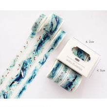 Load image into Gallery viewer, Fish_Washi_Tape_Set_Clouds_Blue_Watercolor_Cute_20mm_3Rolls