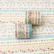 Load image into Gallery viewer, Food_Washi_Tape_Set_Skinny_Foil_8mm_10Rolls