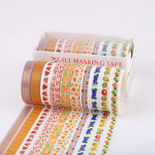 Load image into Gallery viewer, Fruits_Washi_Tape_Set_Skinny_Foil_8mm_10Rolls