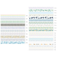 Load image into Gallery viewer, Geometric_Washi_Tape_Set_Printed_Basic_Patterns_Dot_Kawaii_Artwork_15mm_30Rolls