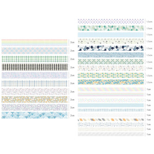 Geometric_Washi_Tape_Set_Printed_Basic_Patterns_Dot_Kawaii_Artwork_15mm_30Rolls