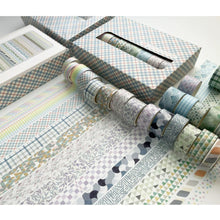 Load image into Gallery viewer, Geometric_Washi_Tape_Set_Printed_Basic_Patterns_Dot_Kawaii_Artwork_15mm_30Rolls