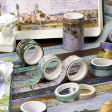Load image into Gallery viewer, Landscape_Washi_Tape_Set_Wide_Painting_Patterns_Wild_Scenery_Gold_Sticky_Tapes_Artwork_20mm_24Rolls