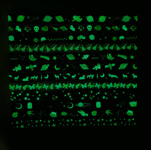    Luminous_Galaxy_Washi_Tape_Set_Printed_Space_Patterns_Grow_In_The_Dark_Star_Artwork_15mm_12Rolls
