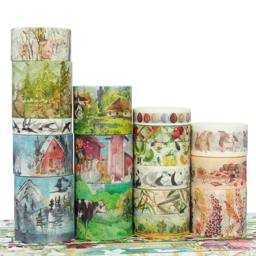 Forest Wide Gold 17 Rolls Washi Tape