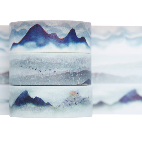 Mountains_Washi_Tape_Set_Basic_Watercolor_River_Cute_15mm_3Rolls