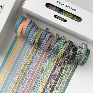 Nature_Washi_Tape_Set_Skinny_Basic_Patterns_Thin_Flowers_Leaves_Sticky_Tapes_Artwork_10mm_20Rolls