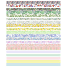 Load image into Gallery viewer, Nature_Washi_Tape_Set_Skinny_Basic_Patterns_Thin_Flowers_Leaves_Sticky_Tapes_Artwork_10mm_20Rolls
