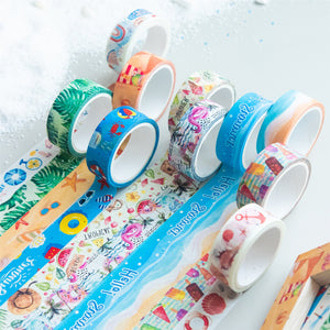 Passion_Summer_Washi_Tape_Set_Watermelon_Blue_White_Sea_Pattern_Color_15mm_10Rolls_1