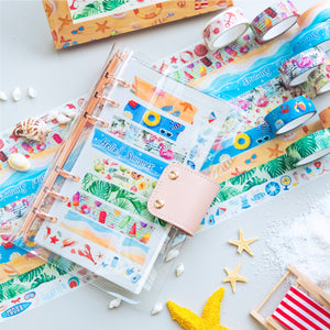 Passion_Summer_Washi_Tape_Set_Watermelon_Blue_White_Sea_Pattern_Color_15mm_10Rolls_1