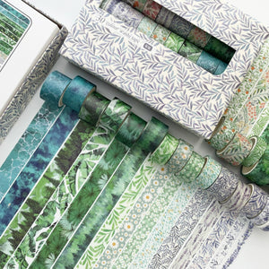 Plant_Flower_Washi_Tape_Set_Printed_Leaves_Nature_Tree_Kawaii_Artwork_15mm_30Rolls
