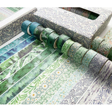 Load image into Gallery viewer, Plant_Flower_Washi_Tape_Set_Printed_Leaves_Nature_Tree_Kawaii_Artwork_15mm_30Rolls