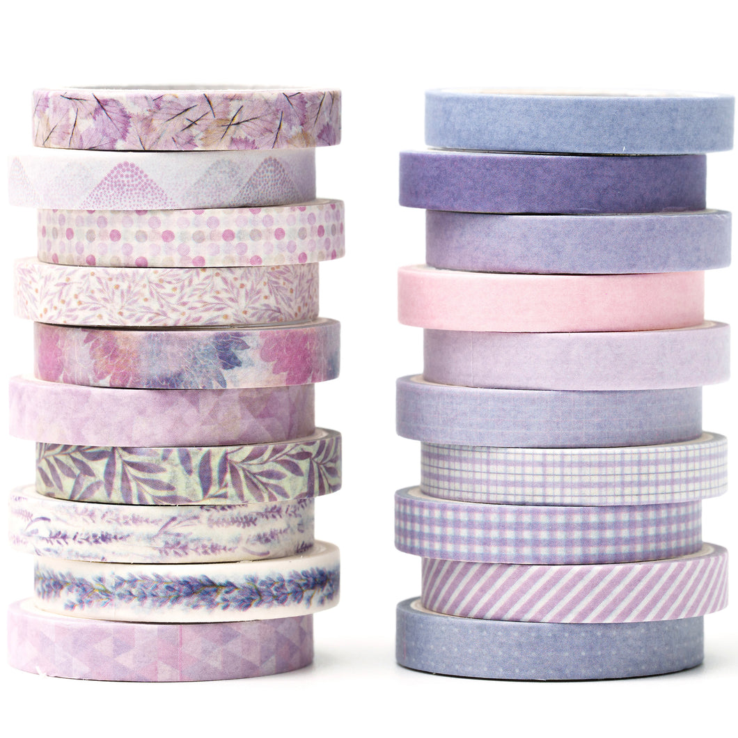 Purple_Washi_Tape_Set_Skinny_Basic_Patterns_Thin_Kawaii_Sticky_Tapes_Artwork_10mm_20Rolls