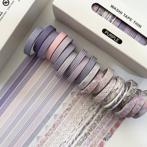 Purple_Washi_Tape_Set_Skinny_Basic_Patterns_Thin_Kawaii_Sticky_Tapes_Artwork_10mm_20Rolls