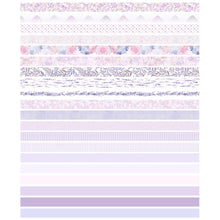 Load image into Gallery viewer, Purple_Washi_Tape_Set_Skinny_Basic_Patterns_Thin_Kawaii_Sticky_Tapes_Artwork_10mm_20Rolls