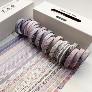 Purple_Washi_Tape_Set_Skinny_Basic_Patterns_Thin_Kawaii_Sticky_Tapes_Artwork_10mm_20Rolls