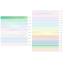Load image into Gallery viewer, Solid_Colors_Washi_Tape_Set_Printed_Basic_Patterns_Grid_Kawaii_Artwork_15mm_30Rolls