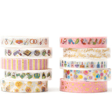 Load image into Gallery viewer,        Urban_Beauty_Washi_Tape_Set_Skinny_Foil_8mm_10Rolls
