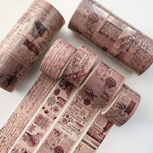 Load image into Gallery viewer, Vintage_Washi_Tape_Set_Retro_Old_Colors_Antique_Artwork_30mm_4Rolls