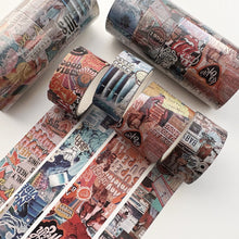 Load image into Gallery viewer, Vintage_Washi_Tape_Set_Retro_Old_Colors_Antique_Artwork_30mm_4Rolls