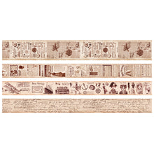Load image into Gallery viewer, Vintage_Washi_Tape_Set_Retro_Old_Colors_Antique_Artwork_30mm_4Rolls
