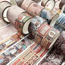 Load image into Gallery viewer, Vintage_Washi_Tape_Set_Retro_Old_Colors_Antique_Artwork_30mm_4Rolls
