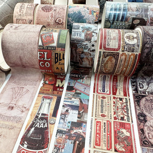 Vintage_Washi_Tape_Set_Retro_Old_Colors_Antique_Artwork_30mm_4Rolls