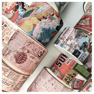 Vintage_Washi_Tape_Set_Retro_Old_Colors_Antique_Artwork_30mm_4Rolls