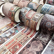 Load image into Gallery viewer, Vintage_Washi_Tape_Set_Retro_Old_Colors_Antique_Artwork_30mm_4Rolls