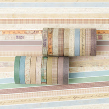 Load image into Gallery viewer, Vintage_Washi_Tape_Set_Skinny_Basic_Patterns_Thin_Retro_Sticky_Tapes_Artwork_10mm_20Rolls