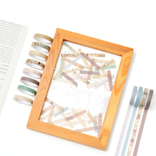 Load image into Gallery viewer, Vintage_Washi_Tape_Set_Skinny_Basic_Patterns_Thin_Retro_Sticky_Tapes_Artwork_10mm_20Rolls