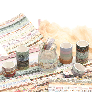 Vintage_Washi_Tape_Set_Skinny_Basic_Patterns_Thin_Retro_Sticky_Tapes_Artwork_10mm_50Rolls