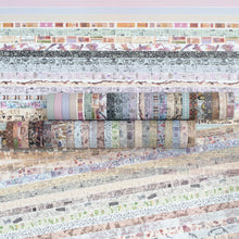 Load image into Gallery viewer, Vintage_Washi_Tape_Set_Skinny_Basic_Patterns_Thin_Retro_Sticky_Tapes_Artwork_10mm_50Rolls