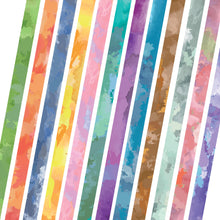 Load image into Gallery viewer,        Watercolor_Washi_Tape_Set_Pastel_Colors_Solid_Rainbow_Pattern_15mm_12Rolls