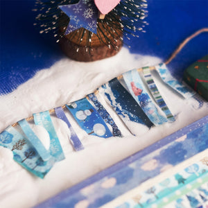 Winter_Blue_Washi_Tape_Set_Gold_Foil_Silver_Colors_Snow_Artwork_10mm_19Rolls
