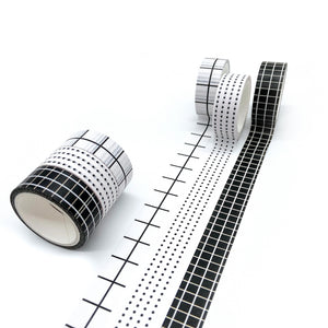 Basic_Grid_Washi_Tape_Set_Plaid_Dots_Lines_15mm_12Rolls