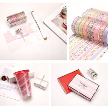 Load image into Gallery viewer, Beautiful_Flowers_Washi_Tape_Set_Skinny_Pink_Cute_Girl_8mm_10Rolls
